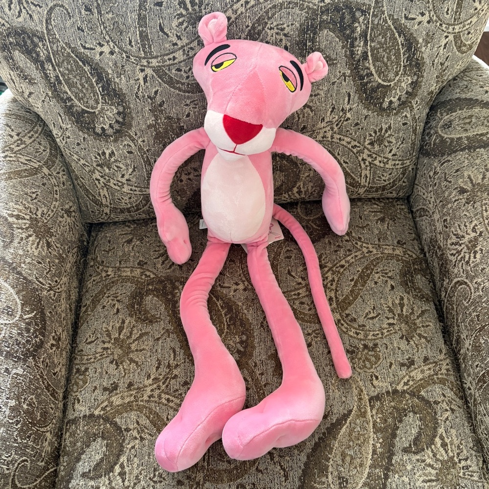 MGM Miniso 22 inch 2017 Pink Panther Plush Stuffed Animal Has All Tags